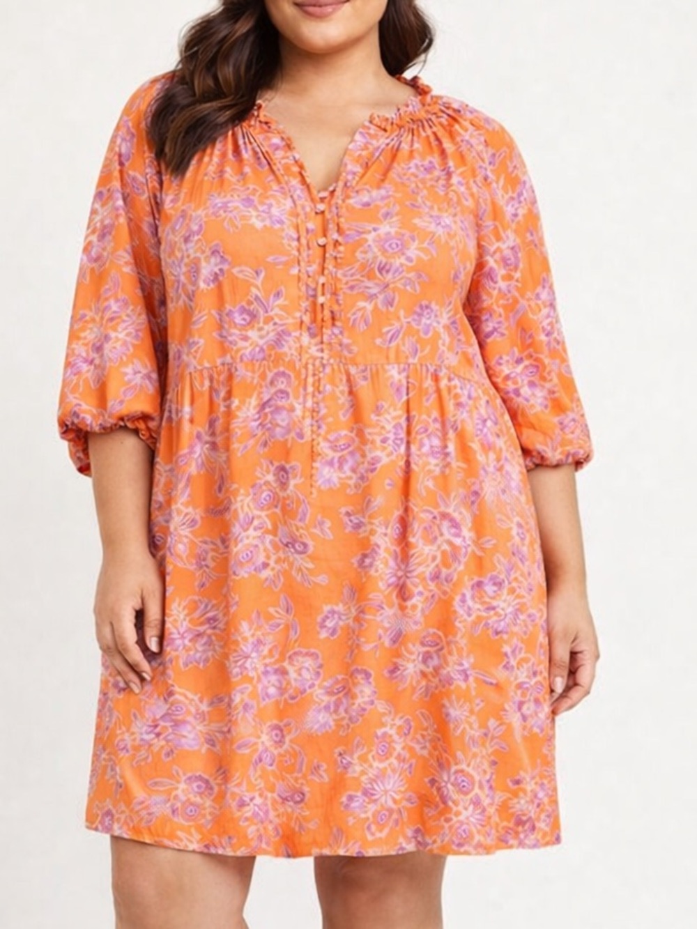 Lane Bryant loose fit, flowy, plus sz Floral Dress Summer Lightweight Size 22/24